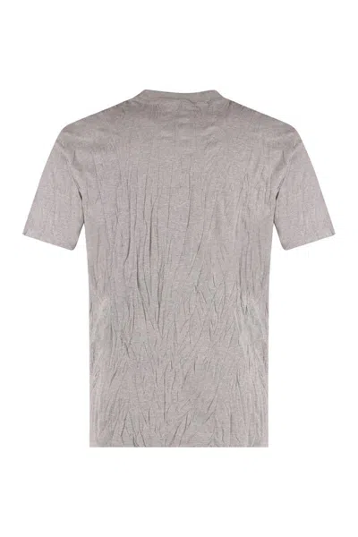 Bottega Veneta Graphic Rabbit-print Crushed Cotton Jersey T-shirt In Gray