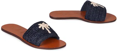Manebi Flat Sandals In Blue
