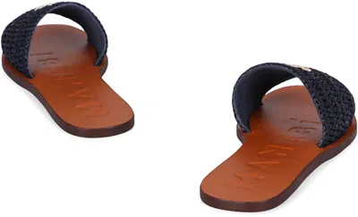 Manebi Flat Sandals In Blue