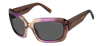 Marc Jacobs Eyewear Square Frame Sunglasses In Purple Brown