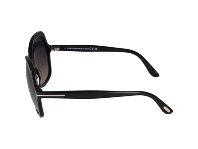 Tom Ford Sunglasses In Glossy Black/smoke Grad
