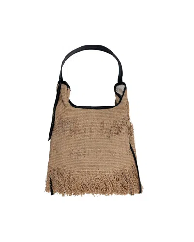 Anita Bilardi Borsa Picasso Sfrangiata Beige In Beige