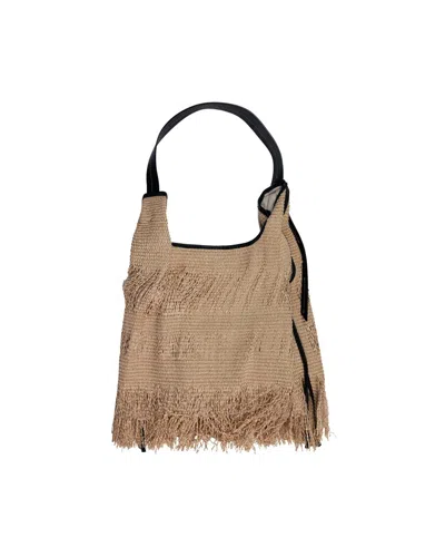 Anita Bilardi Borsa Picasso Sfrangiata Beige In Beige