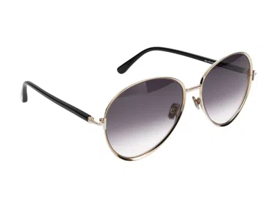 Tom Ford Gradient Smoke Round Ladies Sunglasses Ft0946 01b 58 In Polished Rosé Gold/smoke Grad