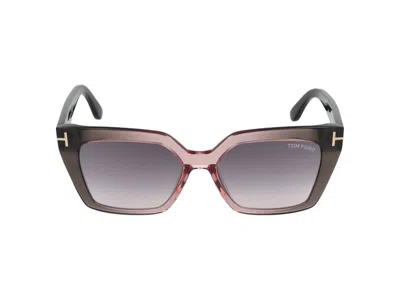 Tom Ford Winona 53mm Gradient Polarized Cat Eye Sunglasses In Grey/smoke Grad