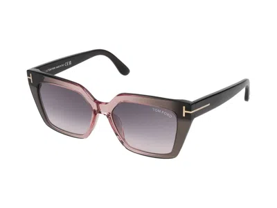 Tom Ford Winona 53mm Gradient Polarized Cat Eye Sunglasses In Grey/smoke Grad