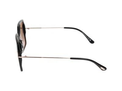 Tom Ford Joanna 59mm Gradient Polarized Butterfly Sunglasses In Glossy Black/smoke Grad