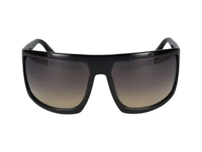 Tom Ford Eyewear Clint Pilot Frame Sunglasses In Glossy Black/smoke Grad
