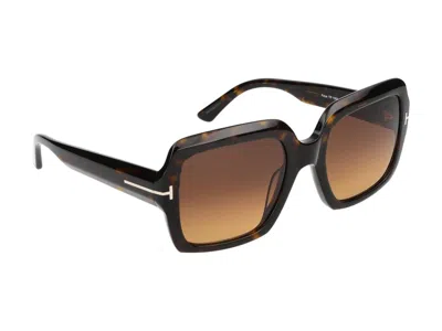 Tom Ford Square-frame Sunglasses In Dark Havana/brown Grad