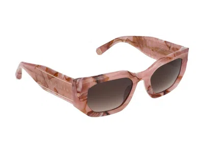 Philipp Plein Square-frame Acetate Sunglasses Woman Sunglasses Pink Size 51 Acetate In Opaline Pink+marbled Pink