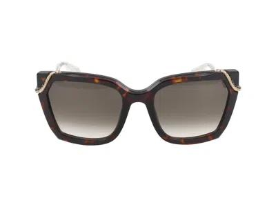 Roberto Cavalli Src034m Sunglasses In Havana Brown/yellow Glossy