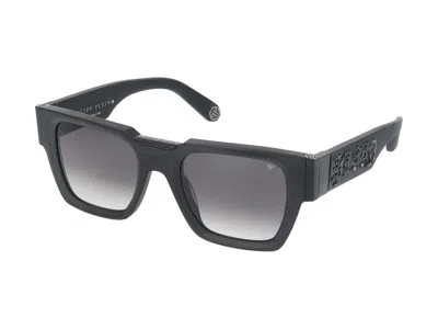 Philipp Plein Sunglasses In Black Sandblasted/matte
