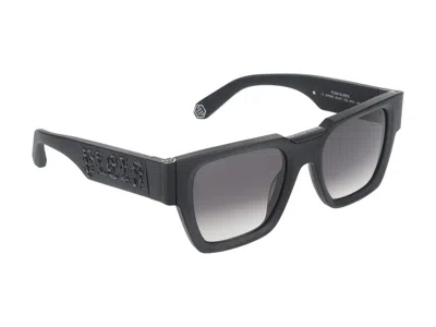 Philipp Plein Sunglasses In Black Sandblasted/matte