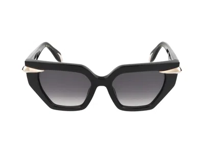 Roberto Cavalli Sunglasses In Glossy Black