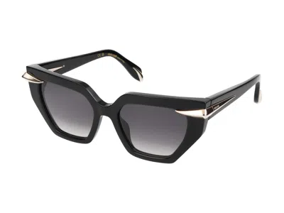 Roberto Cavalli Sunglasses In Glossy Black