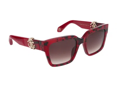 Roberto Cavalli Sunglasses In Glossy Red Squares