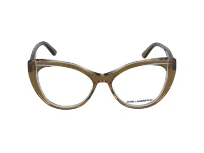 Karl Lagerfeld Eyeglasses In Brown/crystal