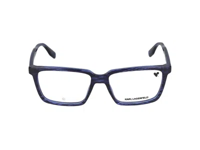 Karl Lagerfeld Eyeglasses In Striped Blue
