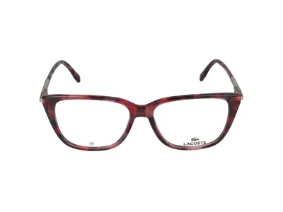 Shop Lacoste Eyeglasses In Havana Red