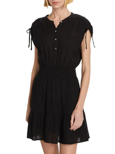 Rails Women's Samina Linen-blend Minidress In Black