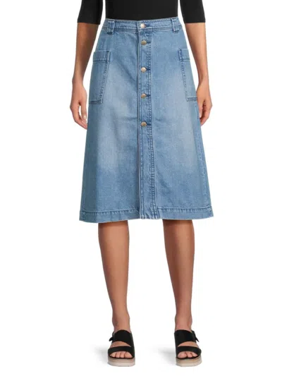 Joe's Jeans Women's Denim Cargo Midi Skirt In Estonia