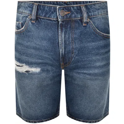 Diesel Denim Regular Shorts Blue In Blue