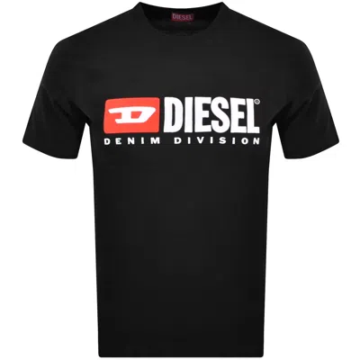 Diesel T-shirt With Splashed-effect Logo In Black