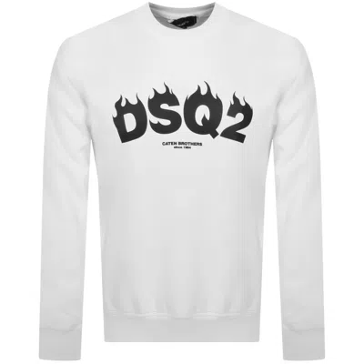 Dsquared2 Cool Fit Sweatshirt In White