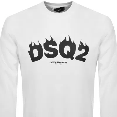 Dsquared2 Cool Fit Sweatshirt In White