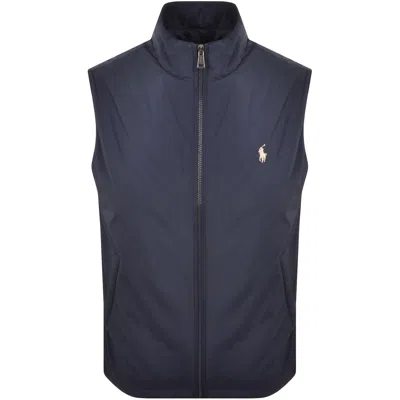 Ralph Lauren Full Zip Packable Vest Navy In Navy