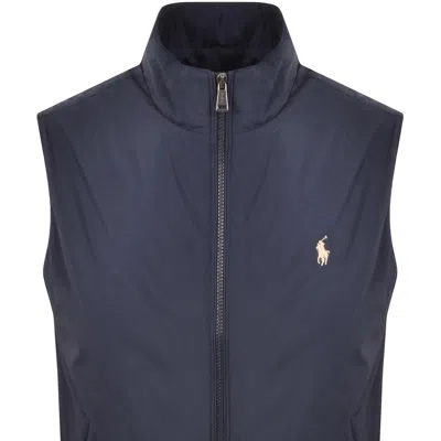 Ralph Lauren Full Zip Packable Vest Navy In Navy
