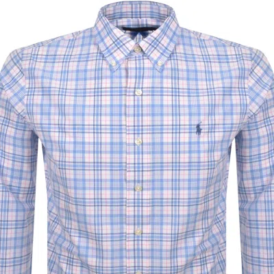 Ralph Lauren Check Long Sleeve Shirt Blue In Multi