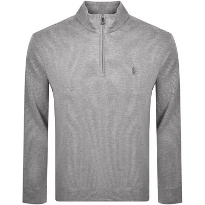 Ralph Lauren Quarter Zip Sweatshirt Grey In Gray