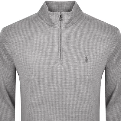 Ralph Lauren Quarter Zip Sweatshirt Grey In Gray