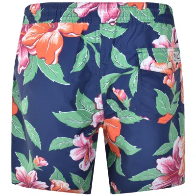 Ralph Lauren Floral Swim Shorts Navy In Navy