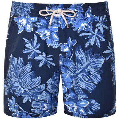 Ralph Lauren Floral Print Traveler Mid Trunk In Blue