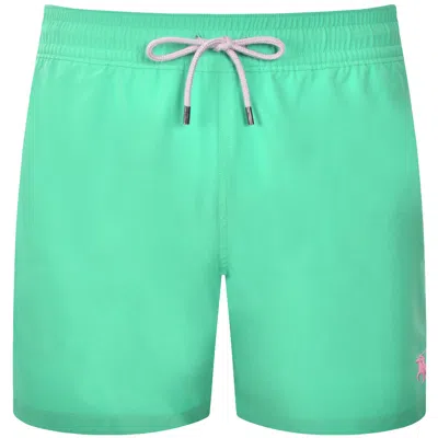 Ralph Lauren Green Boxer Shorts With Logo In Green