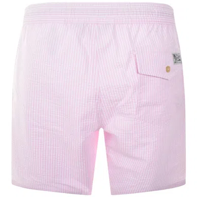 Ralph Lauren Seersucker Swim Shorts Pink In Pink