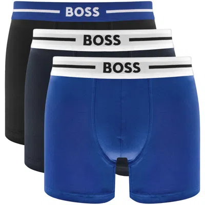 Hugo Boss Three-pack Of Boxer Briefs With Logo Stripe Waistbands In Multi