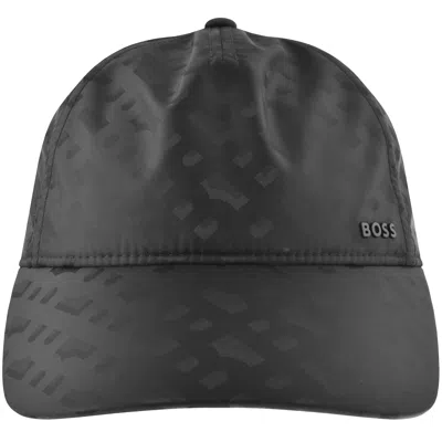 Hugo Boss Boss Seth Monogram Baseball Cap Black In Black