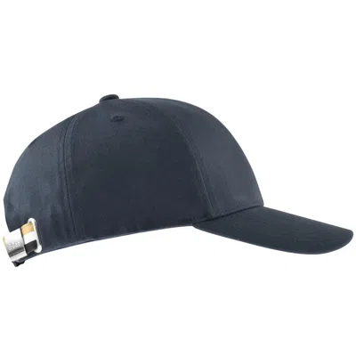 Hugo Boss Boss Zed Icon Striped Logo Cotton Baseball Cap In Blue