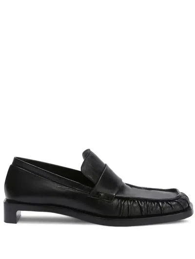 Jil Sander Loafer Aus Leder In Schwarz