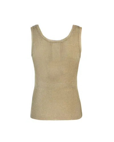 Max Mara Top Hardy In Viscosa Lurex Oro In Gold