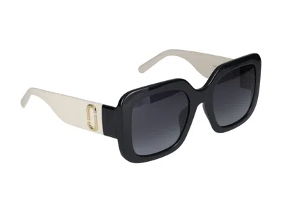 Marc Jacobs 53mm Gradient Polarized Square Sunglasses In Black