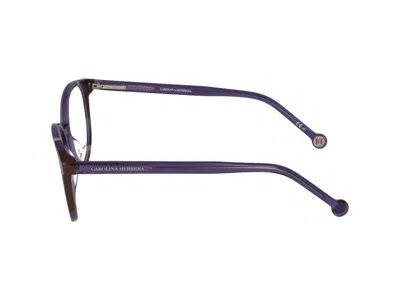 Carolina Herrera Geometrically Framed Flat Mirror In Purple Brown