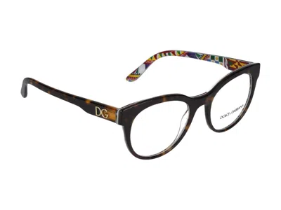 Dolce & Gabbana Eyeglasses In Havana On Cart Print