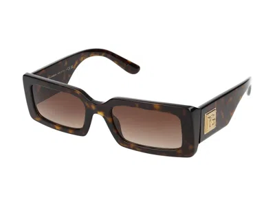 Dolce & Gabbana Womens Brown Dg4416 Rectangle-frame Tortoiseshell Acetate Sunglasses In Brown