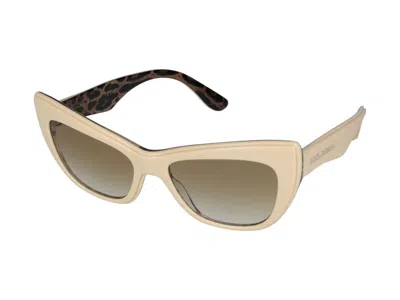 Dolce & Gabbana Sunglasses In White Leo