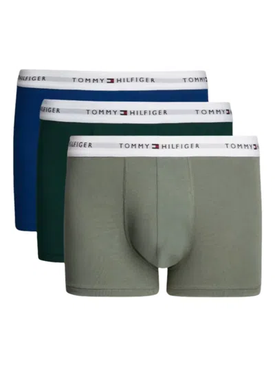 Tommy Hilfiger Logo-waistband Boxers (pack Of Three) In Green