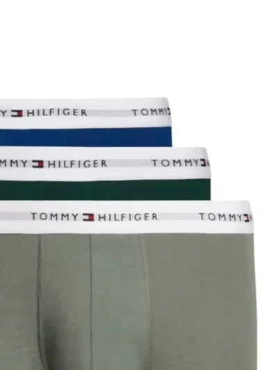 Tommy Hilfiger Logo-waistband Boxers (pack Of Three) In Green